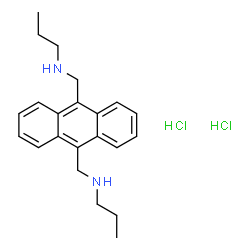 ChemSpider 2D Image | N,N'-[9,10-Anthracenediylbis(methylene)]di(1-propanamine) dihydrochloride | C22H30Cl2N2