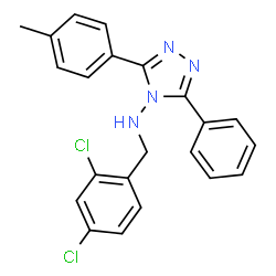 ChemSpider 2D Image | N-(2,4-Dichlorobenzyl)-3-(4-methylphenyl)-5-phenyl-4H-1,2,4-triazol-4-amine | C22H18Cl2N4