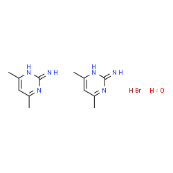 ChemSpider 2D Image | 4,6-Dimethyl-2-pyrimidinamine hydrobromide hydrate (2:1:1) | C12H21BrN6O