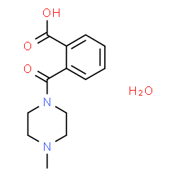 ChemSpider 2D Image | 2-[(4-Methyl-1-piperazinyl)carbonyl]benzoic acid hydrate (1:1) | C13H18N2O4