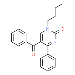 ChemSpider 2D Image | 5-Benzoyl-1-butyl-4-phenyl-2(1H)-pyrimidinone | C21H20N2O2