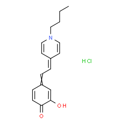 ChemSpider 2D Image | 4-[2-(1-Butyl-4(1H)-pyridinylidene)ethylidene]-2-hydroxy-2,5-cyclohexadien-1-one hydrochloride (1:1) | C17H20ClNO2