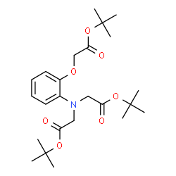 ChemSpider 2D Image | Bis(2-methyl-2-propanyl) 2,2'-[(2-{2-[(2-methyl-2-propanyl)oxy]-2-oxoethoxy}phenyl)imino]diacetate | C24H37NO7