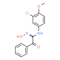 ChemSpider 2D Image | N-(3-Chloro-4-methoxyphenyl)-N'-hydroxy-2-oxo-2-phenylethanimidamide | C15H13ClN2O3
