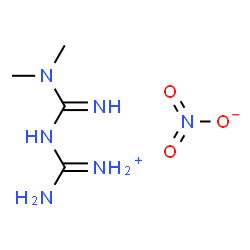 ChemSpider 2D Image | (N,N-Dimethylcarbamimidamido)(imino)methanaminium nitrate | C4H12N6O3