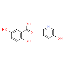 ChemSpider 2D Image | 2,5-Dihydroxybenzoic acid - 3-pyridinol (1:1) | C12H11NO5