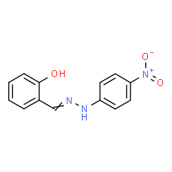 ChemSpider 2D Image | 2-{[(4-Nitrophenyl)hydrazono]methyl}phenol | C13H11N3O3