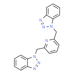 ChemSpider 2D Image | 1,1'-[2,6-Pyridinediylbis(methylene)]bis(1H-benzotriazole) | C19H15N7