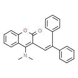 ChemSpider 2D Image | 4-(Dimethylamino)-3-(2,2-diphenylvinyl)-2H-chromen-2-one | C25H21NO2