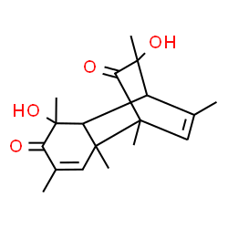 ChemSpider 2D Image | 3,10-Dihydroxy-3,5,7,8,10,11-hexamethyltricyclo[6.2.2.0~2,7~]dodeca-5,11-diene-4,9-dione | C18H24O4