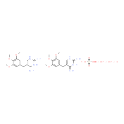 ChemSpider 2D Image | 5-(3,4,5-Trimethoxybenzyl)-2,4-pyrimidinediamine sulfate hydrate (2:1:3) | C28H44N8O13S