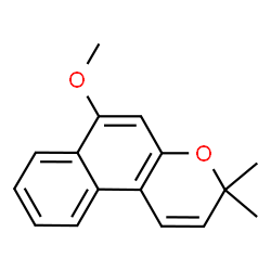 ChemSpider 2D Image | 6-methoxy-3,3-dimethyl-3H-benzo(f)chromene | C16H16O2