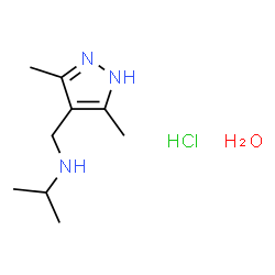 ChemSpider 2D Image | (3,5-dimethyl-1H-pyrazol-4-ylmethyl)isopropylammonium chloride monohydrate | C9H20ClN3O