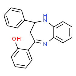 ChemSpider 2D Image | 2-(2-Phenyl-2,3-dihydro-1H-1,5-benzodiazepin-4-yl)phenol | C21H18N2O