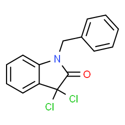 ChemSpider 2D Image | 1-benzyl-3,3-dichloro-1H-indol-2(3H)-one | C15H11Cl2NO