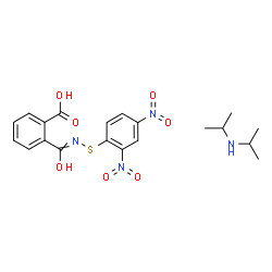 ChemSpider 2D Image | diisopropylammonium 2-((2,4-dinitrophenyl)sulfanylaminocarbonyl)benzoate | C20H24N4O7S