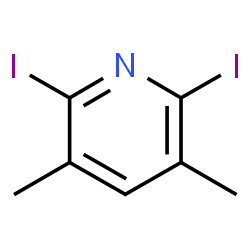 ChemSpider 2D Image | 2,6-Diiodo-3,5-dimethylpyridine | C7H7I2N