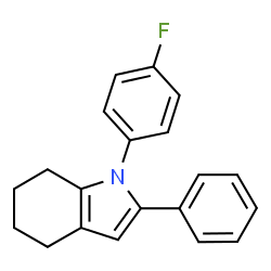 ChemSpider 2D Image | 1-(4-Fluorophenyl)-2-phenyl-4,5,6,7-tetrahydro-1H-indole | C20H18FN