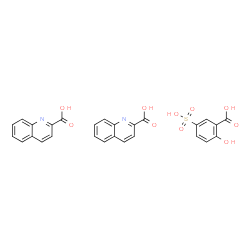 ChemSpider 2D Image | 2-Hydroxy-5-sulfobenzoic acid - 2-quinolinecarboxylic acid (1:2) | C27H20N2O10S