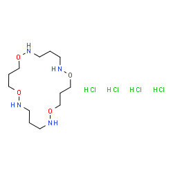 ChemSpider 2D Image | 1,7,11,17-Tetraoxa-2,6,12,16-tetraazacycloicosane tetrahydrochloride | C12H32Cl4N4O4