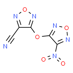 ChemSpider 2D Image | 4-[(4-Nitro-1,2,5-oxadiazol-3-yl)oxy]-1,2,5-oxadiazole-3-carbonitrile | C5N6O5