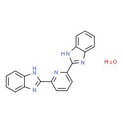 ChemSpider 2D Image | 2,2'-(2,6-Pyridinediyl)bis-1H-benzimidazole hydrate (1:1) | C19H15N5O