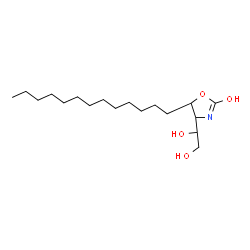 ChemSpider 2D Image | 4-(1,2-Dihydroxyethyl)-5-tridecyl-1,3-oxazolidin-2-one | C18H35NO4