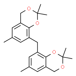 ChemSpider 2D Image | 8,8'-Methylenebis(2,2,6-trimethyl-4H-1,3-benzodioxine) | C23H28O4