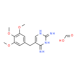 ChemSpider 2D Image | Formic acid - 5-(3,4,5-trimethoxybenzyl)-2,4-pyrimidinediamine (1:1) | C15H20N4O5