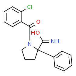 ChemSpider 2D Image | 1-(2-Chlorobenzoyl)-2-phenylprolinamide | C18H17ClN2O2