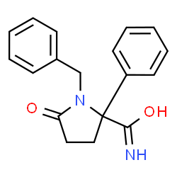 ChemSpider 2D Image | 1-Benzyl-5-oxo-2-phenylprolinamide | C18H18N2O2