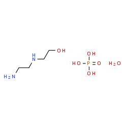 ChemSpider 2D Image | 2-[(2-Aminoethyl)amino]ethanol phosphate hydrate (1:1:1) | C4H17N2O6P