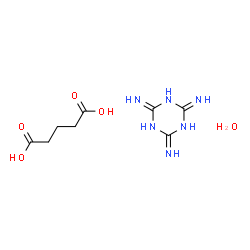ChemSpider 2D Image | Pentanedioic acid - 1,3,5-triazine-2,4,6-triamine hydrate (1:1:1) | C8H16N6O5