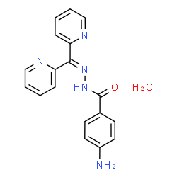 ChemSpider 2D Image | 4-Amino-N'-(di-2-pyridinylmethylene)benzohydrazide hydrate (1:1) | C18H17N5O2