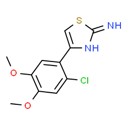 ChemSpider 2D Image | 4-(2-Chloro-4,5-dimethoxyphenyl)-2-thiazolamine | C11H11ClN2O2S