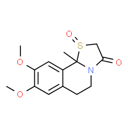 ChemSpider 2D Image | 8,9-Dimethoxy-10b-methyl-6,10b-dihydro-5H-[1,3]thiazolo[2,3-a]isoquinolin-3(2H)-one 1-oxide | C14H17NO4S