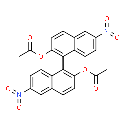 ChemSpider 2D Image | 6,6'-Dinitro-1,1'-binaphthalene-2,2'-diyl diacetate | C24H16N2O8