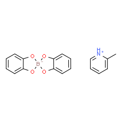 ChemSpider 2D Image | 2-Methylpyridinium bis[1,2-benzenediolato(2-)-kappa~2~O~1~,O~2~]borate(1-) | C18H16BNO4