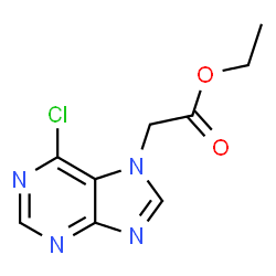 ChemSpider 2D Image | Ethyl (6-chloro-7H-purin-7-yl)acetate | C9H9ClN4O2