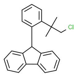 ChemSpider 2D Image | 9-[2-(1-Chloro-2-methyl-2-propanyl)phenyl]-9H-fluorene | C23H21Cl