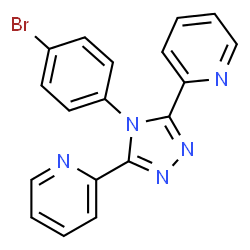ChemSpider 2D Image | 2,2'-[4-(4-Bromophenyl)-4H-1,2,4-triazole-3,5-diyl]dipyridine | C18H12BrN5