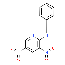 ChemSpider 2D Image | 3,5-dinitro-N-(1-phenylethyl)pyridin-2-amine | C13H12N4O4