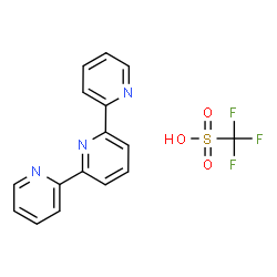 ChemSpider 2D Image | Trifluoromethanesulfonic acid - 2,2':6',2''-terpyridine (1:1) | C16H12F3N3O3S