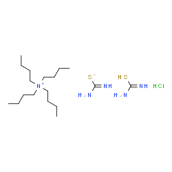 ChemSpider 2D Image | N,N,N-Tributyl-1-butanaminium carbamimidothioate - thiourea hydrochloride (1:1:1:1) | C18H44ClN5S2