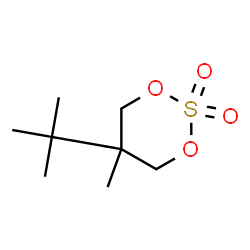 ChemSpider 2D Image | 5-Methyl-5-(2-methyl-2-propanyl)-1,3,2-dioxathiane 2,2-dioxide | C8H16O4S