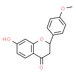 ChemSpider 2D Image | 7-Hydroxy-2-(4-methoxyphenyl)-2,3-dihydro-4H-chromen-4-one | C16H14O4