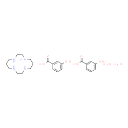 ChemSpider 2D Image | 3-Hydroxybenzoic acid - 1,4,8,11-tetraazacyclotetradecane hydrate (2:1:2) | C24H40N4O8
