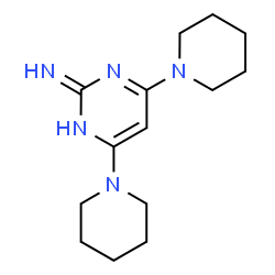 ChemSpider 2D Image | 4,6-Di(1-piperidinyl)-2-pyrimidinamine | C14H23N5