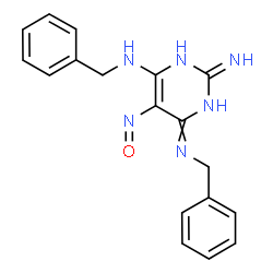 ChemSpider 2D Image | N~4~,N~6~-Dibenzyl-5-nitroso-2,4,6-pyrimidinetriamine | C18H18N6O