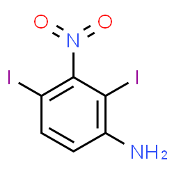 ChemSpider 2D Image | 2,4-Diiodo-3-nitroaniline | C6H4I2N2O2